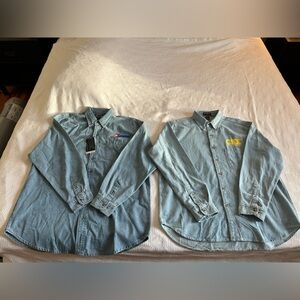 Set of two vintage denim long sleeve button-downs men’s XL